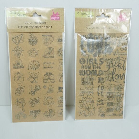 Crafters Square Rub-On Transfers 2 Sets - Picture 1 of 6